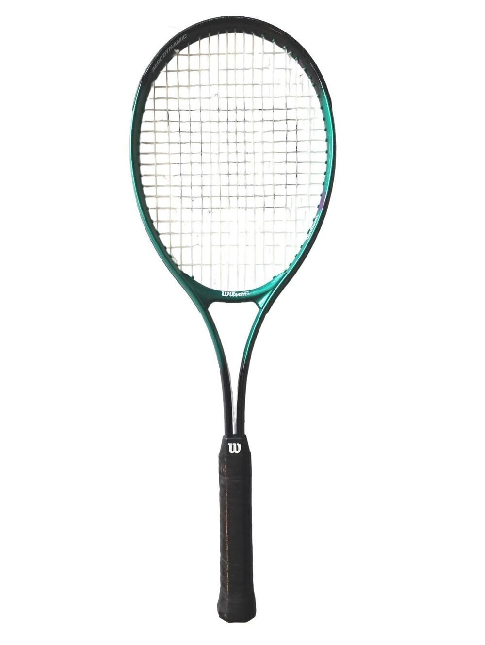 Vintage 1990s Wilson Advantage Super High Beam Series 95 Tennis Racquet Green